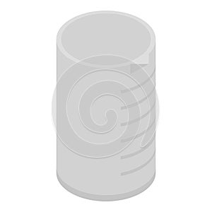 Empty flask icon, isometric style