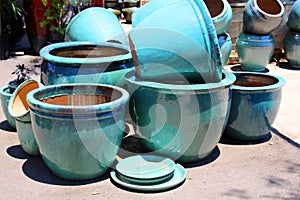 Empty flowerpots