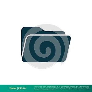 Empty Folder Icon Vector Logo Template Illustration Design. Vector EPS 10