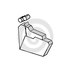 empty folder isometric icon vector illustration