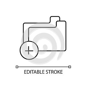 Empty folder pixel perfect linear icon