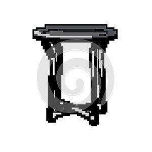 empty folding table game pixel art vector illustration