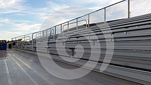 Empty football bleachers