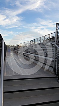 Empty football bleachers