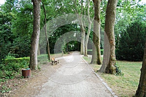 Empty footpath in Saint Denis park photo