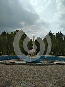 Empty fountain in sanatorium Odesa in Odessa, Ukraine photo