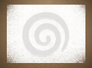 Empty frame from craft paper board. Use for texture background