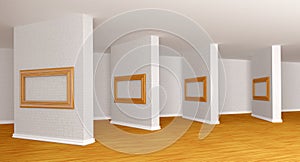 Empty gallery's hall