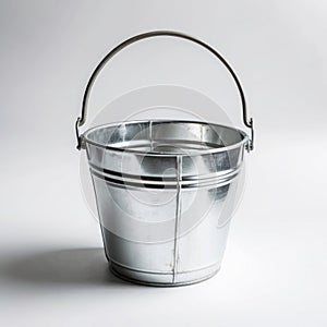 Empty Galvanized Metal Bucket