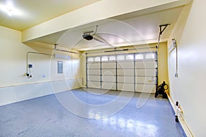Empty garage in new house