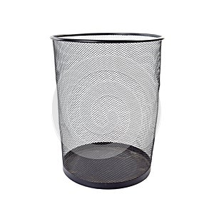 Empty garbage bin isolated on white background