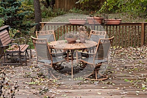 Empty Garden Furniture in the Fall