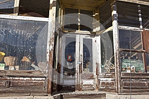 Empty General Store front small business entrance closed