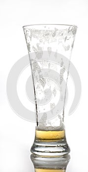 Empty glass of beer