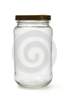 Empty glass bottle