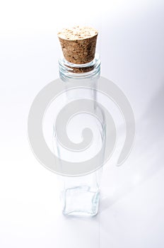 Empty glass bottle