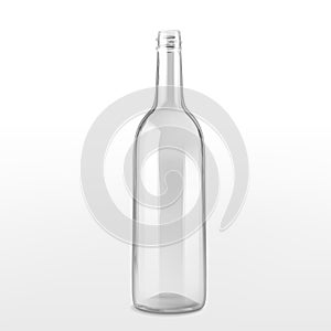 Empty glass bottle