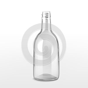 Empty glass bottle