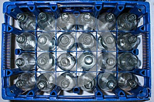 Empty glass bottles