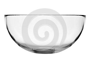 Empty glass bowl