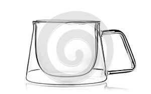 Empty Glass cup for tea or coffee