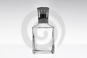 Empty glass fragrance bottle