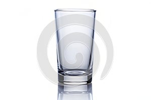 Empty glass isolated on a white background photo