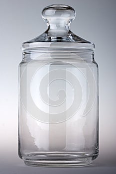 Empty glass jar