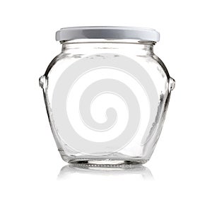 Empty glass jar