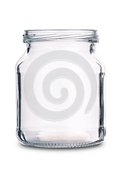 Empty glass jar