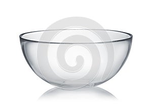 Empty  glass mixing bowl