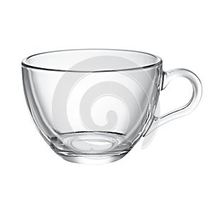 Empty Glass mug for tea