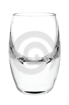 Empty glass over white