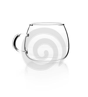 Empty glass tea cup