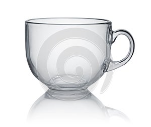Empty glass tea cup