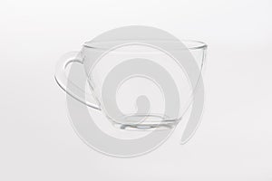 Empty glass tea cup