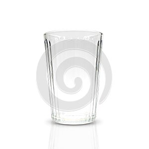 Empty glass for water or beverage on white background. with cliping paths