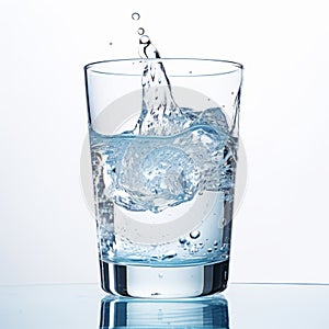 Paleocore-inspired Glass Of Water With High-key Lighting photo