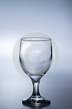Empty glass with white background