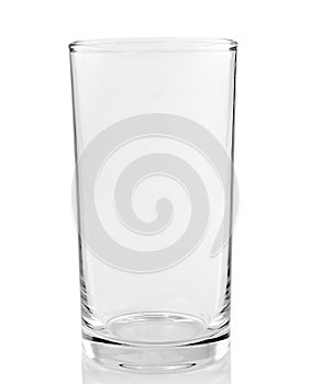 Empty glass on a white background