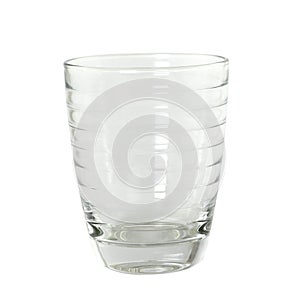 Empty glass on a white background