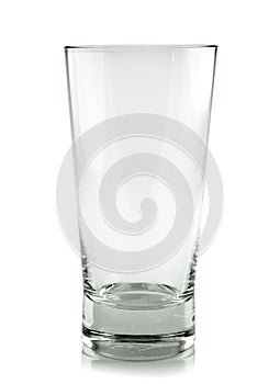 Empty glass on a white background