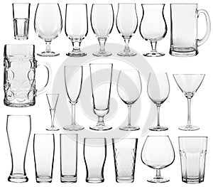 Empty glassware collection