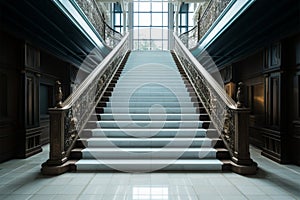 Empty, graceful stair steps reveal their inherent beauty