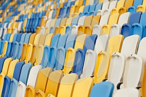 Empty grandstand in stadium