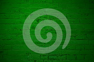 Empty green brick wall texture