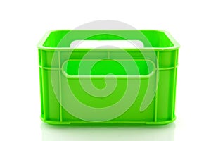 Empty green crate