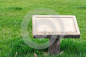 Empty green field in urban central