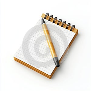 Spiral Notebook and Pen: Ready for Ideas