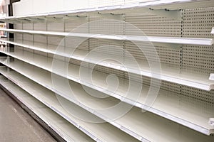 Empty Grocery Store Shelves due to COVID-19